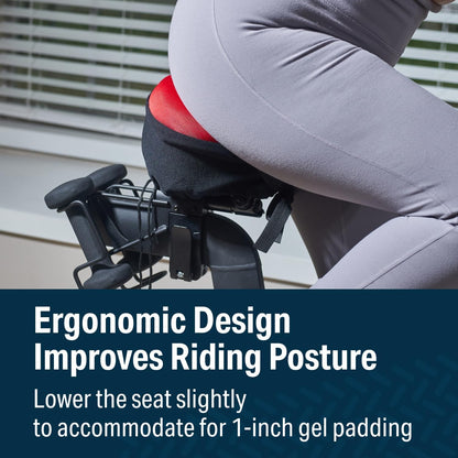 Bikeroo Comfort Gel Bike Seat Cushion Cover, Universal Fit for Peloton - Black (Like New, No Retail Box)