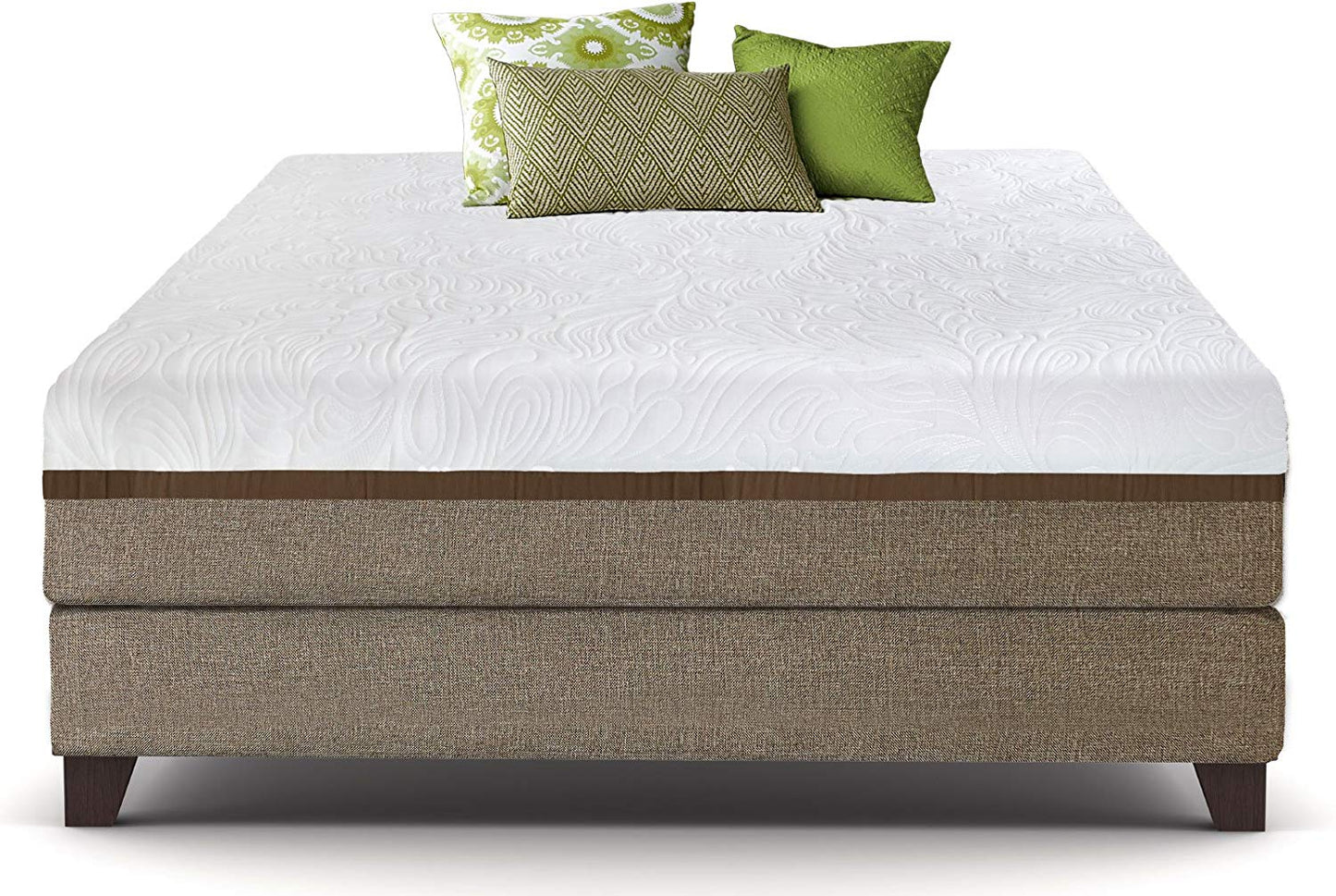 Live & Sleep 12 Inches Medium-Firm Gel Memory Foam Mattress, Queen - White (Like New)