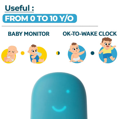 UrbanHello REMI 5-in-1 Blue Baby Sleep Tracker Music Training Clock Night Light (Used, Damaged Retail Box)