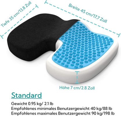 Bonmedico Memory Foam Washable Seat Cushion for Back Support and Sitting Comfort (Like New)
