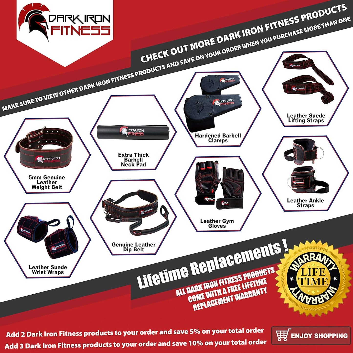 Dark Iron Fitness Weight Lifting Leather Belt for Men & Women, Medium - Black- (Like New, No Retail Box)