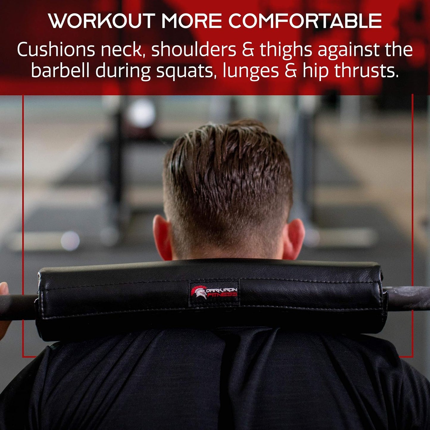 Dark Iron Fitness Iron Barbell Pad, 15-inch, Up to 400 Pounds - Black (New)