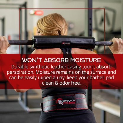 Dark Iron Fitness Iron Barbell Pad, 15-inch, Up to 400 Pounds - Black (New)