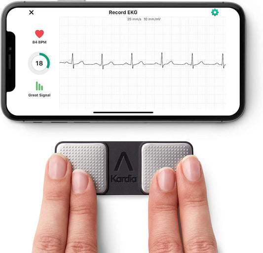 AliveCor 1141 KardiaMobile Personal EKG | FDA-Cleared | Detects AFib - Grey (Like New)
