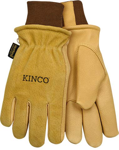 Kinco 94HK Lined Pigskin Leather Water Resistant Work Gloves - Large (Pack of 1) (Used)