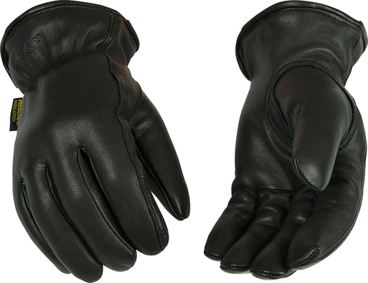 Kinco 93HK-M-1 Lined Grain Goatskin Driver Elastic Leather Safety Work Gloves (Like New)