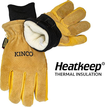 Kinco 9088 Premium Pigskin Leather Ski-Gloves for Adults, Medium (Pack of 1) (Like New)
