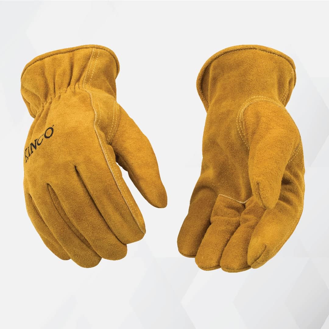 Kinco 50-M Comfortable and Durable Medium Suede Cowhide Leather Work Gloves (Used)
