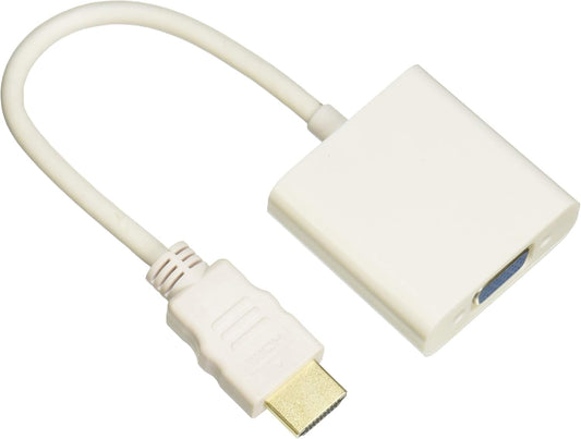 QVS XHDV Computer HDMI to VGA Adapters for Personal/Gaming/Business - White (Like New)