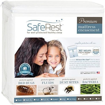 SafeRest Cotton Mattress Encasement with Zipper Closure, Crib, 6" Deep - Red (New)