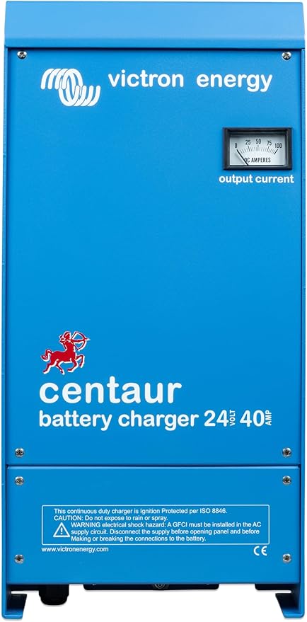 Victron Energy CCH024040000 Centaur 40 Amps 3-Bank Battery Charger, 24 Volts (Like New)