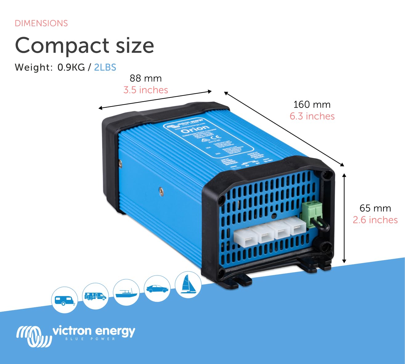Victron Energy Orion DC-DC Converter Non-Isolated, 24/12-Volt, 25 Amp - Blue (Like New)