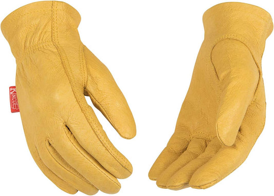 Kinco 94-C Kid's Leather Driver Golf Work Gloves for Ages 3-6, Elastic Cuff (Like New)