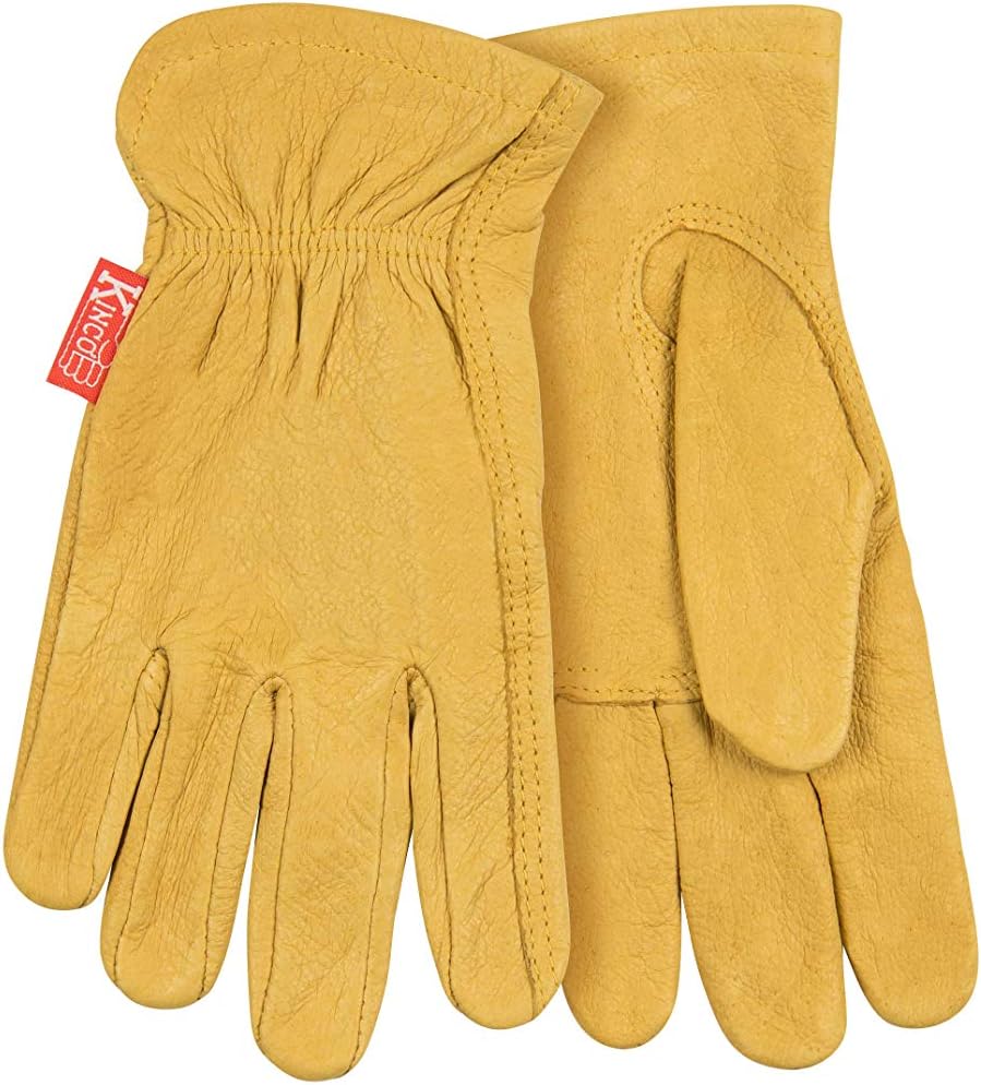 Kinco 94-C Kid's Leather Driver Golf Work Gloves for Ages 3-6, Elastic Cuff (Like New)