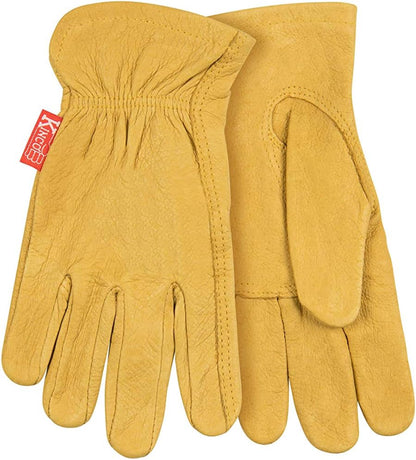 Kinco 94-C Kid's Leather Driver Golf Work Gloves for Ages 3-6, Elastic Cuff (Like New)