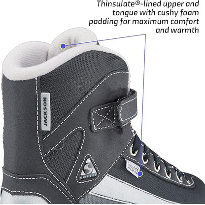 Jackson Ultima Softec Sport Men's Recreational Hockey Skate, Mens Size 8 - Black (Like New)