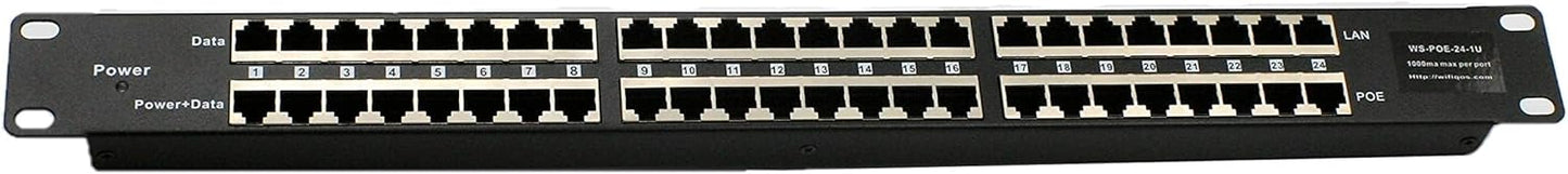PoE Texas 24 Port Passive PoE Injector w/ 48V 120W PS  for 802.3af Devices (Used)