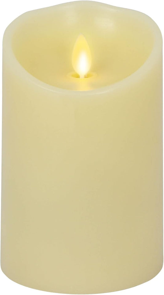 Luminara Scalloped Edge Lightweight Flameless LED Candle for Outdoor & Indoor (Like New)
