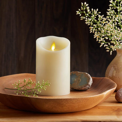 Luminara Scalloped Edge Lightweight Flameless LED Candle for Outdoor & Indoor (Like New)