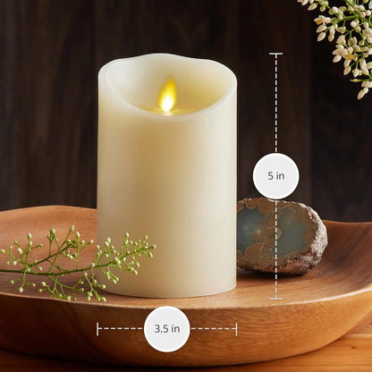 Luminara Scalloped Edge Lightweight Flameless LED Candle for Outdoor & Indoor (Like New)