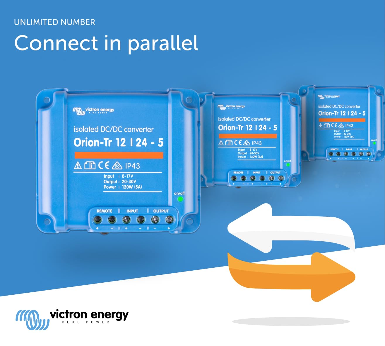 Victron Energy ORI122410110 Orion-Tr DC to DC Converter for Dual Battery Systems (Like New)