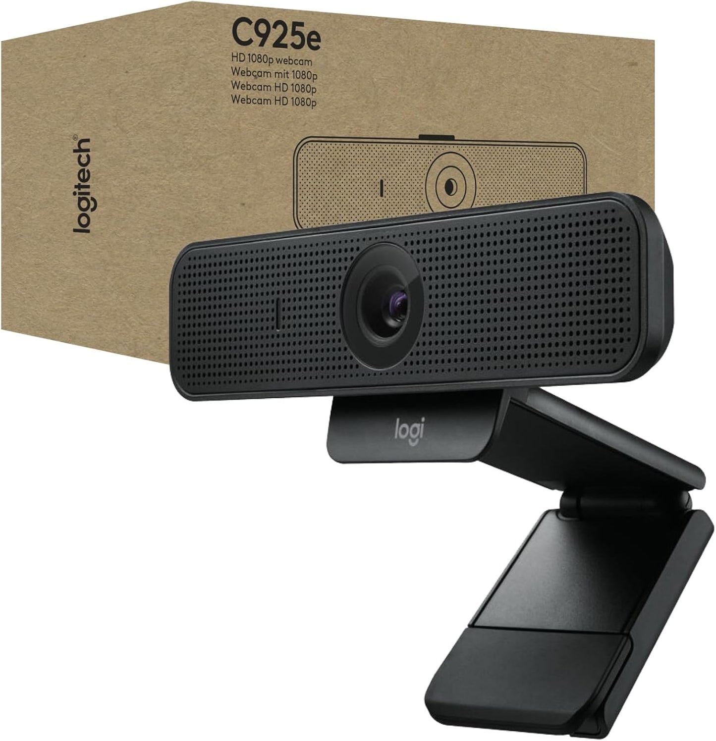 Logitech 960-001075 Webcam with HD Video and Built-In Stereo Microphones - Black (Used)