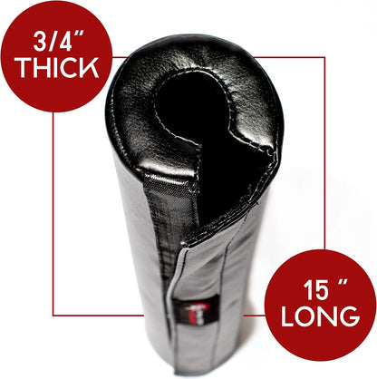 Dark Iron Fitness Nylon Barbell Pad with Extra Thick Foam Padding, 400 Pounds (Used, No Retail Box)