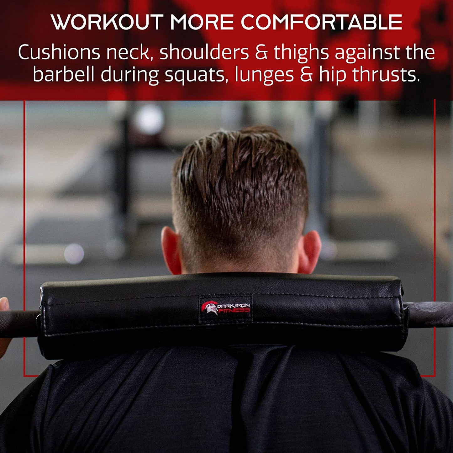 Dark Iron Fitness Barbell Pad - 15-inch, Extra Thick, Padded Cushion for Squat (Like New, No Retail Box)
