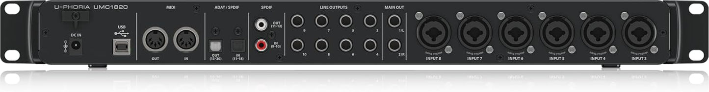 Behringer UMC1820 38 Channels USB Audio/MIDI Interface Compatible with Computer (Like New)