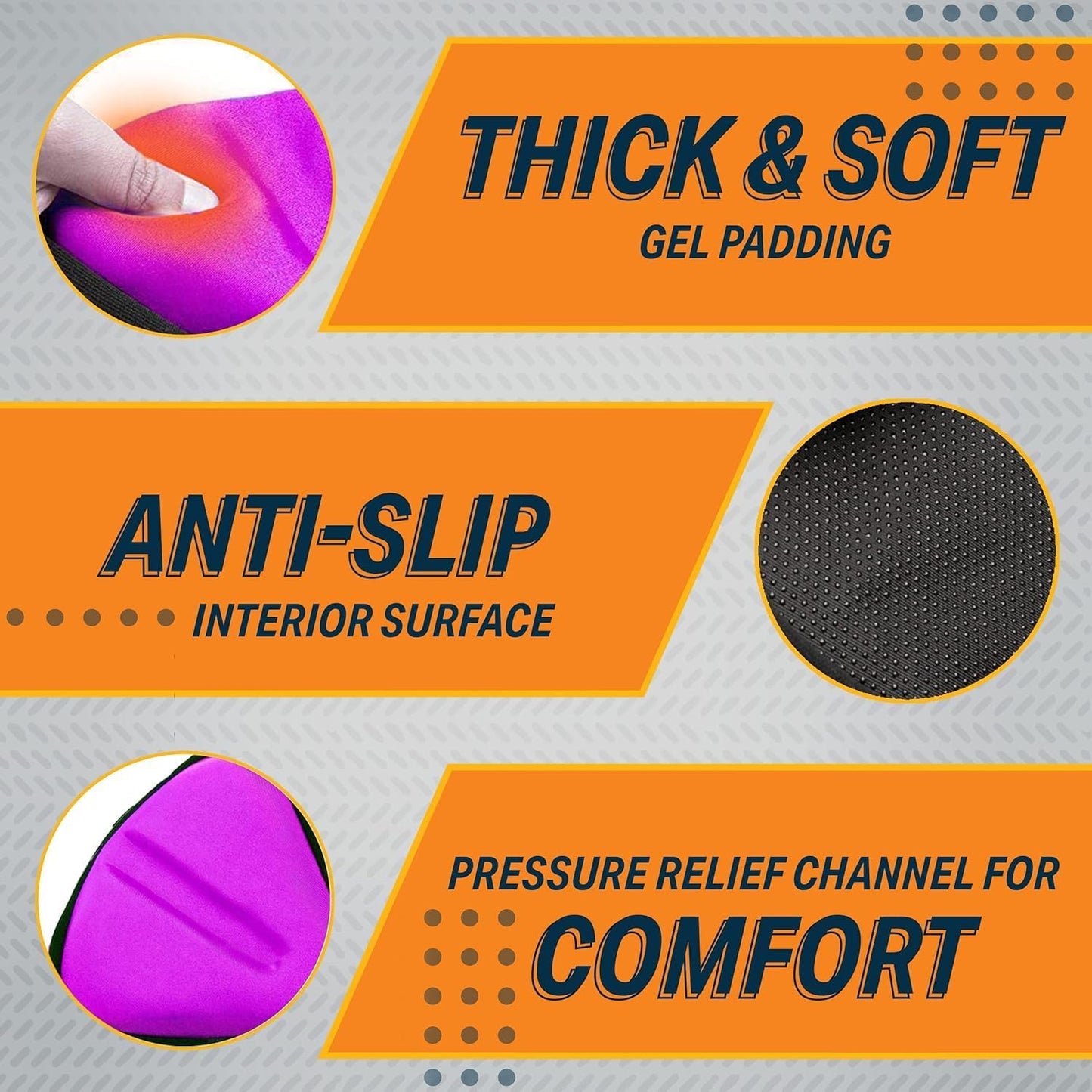 Bikeroo Polyester Padded Gel Bike Seat Cover for Peloton, Small - Purple- (New)