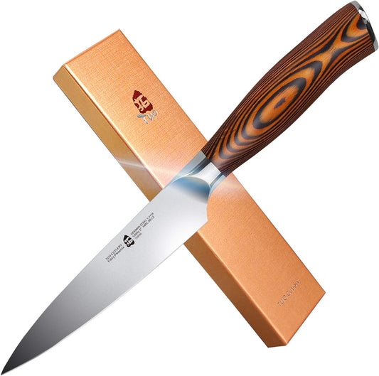 TUO Utility Small Kitchen Knife, 5" Paring High Carbon German Stainless steel (New)