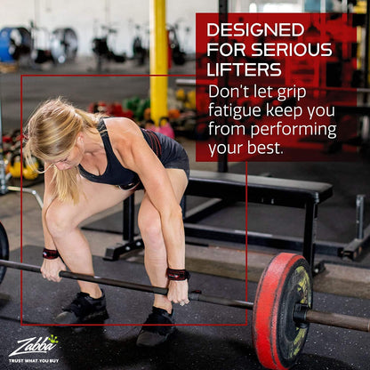 Dark Iron Fitness Leather Suede Weightlifting Wrist Straps for Men & Women (Like New, No Retail Box)