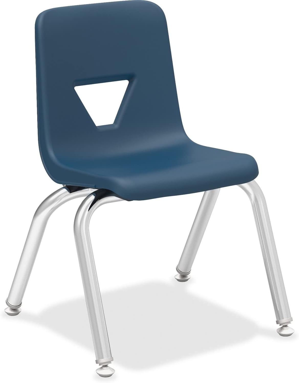 Lorell LLR99881 12" Stacking Student L-Shaped Chair for Indoor Use - Blue, 4pcs (Used)