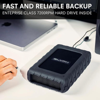 Glyph BlackBox Pro BBPR8000 8TB External Hard Drive 7200 RPM USB-C 3.1 Gen2 (Like New)