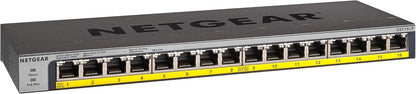 NETGEAR 16-Port PoE+ Gigabit Ethernet Switch for Desktop, 1 Amps, Silver/Black (Like New, No Retail Box)