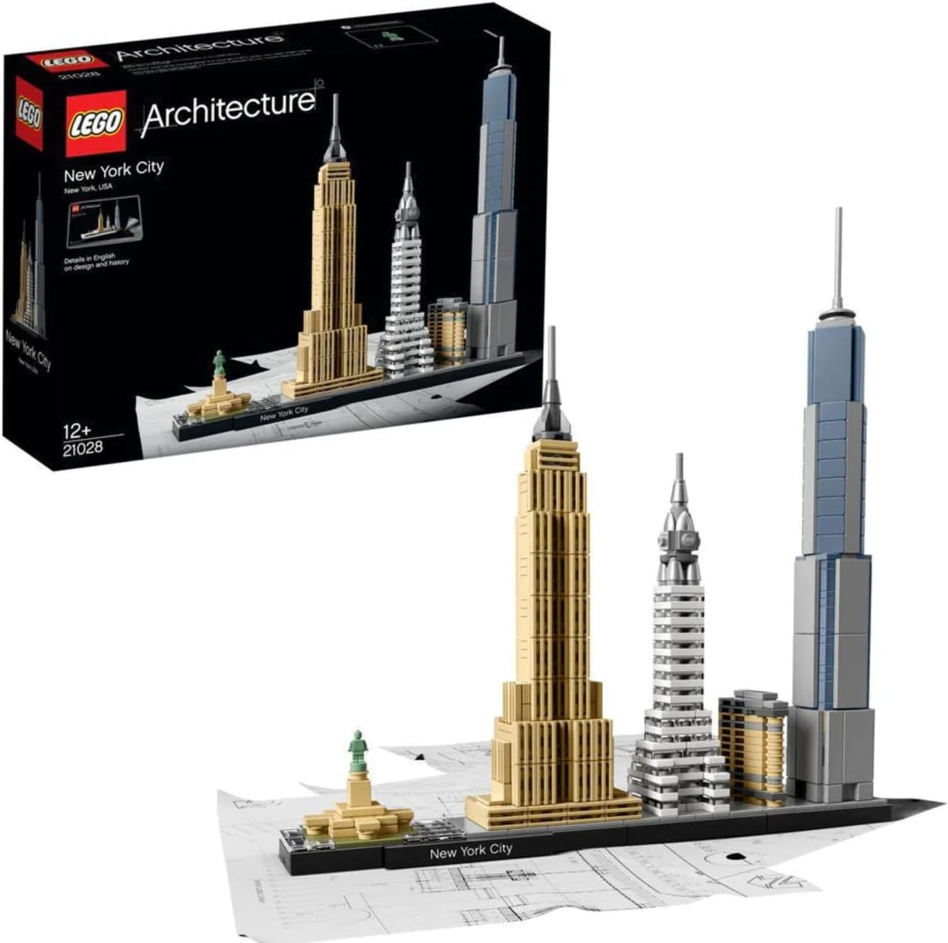 LEGO 21028 Architecture Skyline New York City Building Kit, Multicolor - 598pcs (Like New)