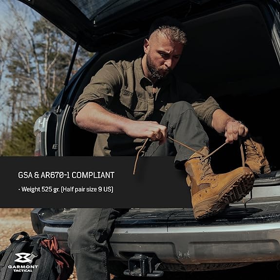 GARMONT T8 Bifida Military Combat Tactical Boot for Men/Women, Size 10.5, Coyote (Like New)