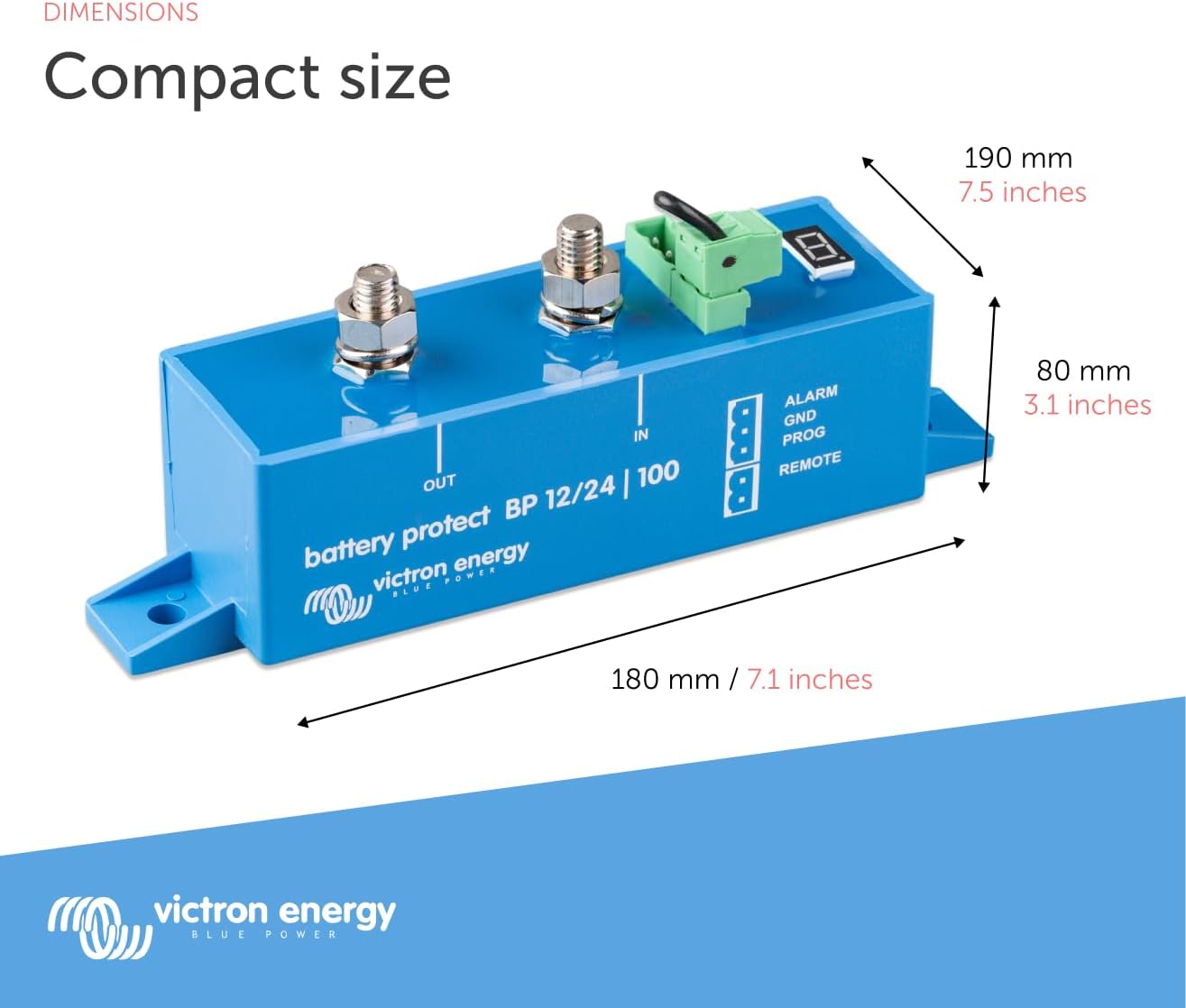 Victron Energy 	BPR000100400 Auto Ranging Battery Protect Detects System, 12/24V (Like New)