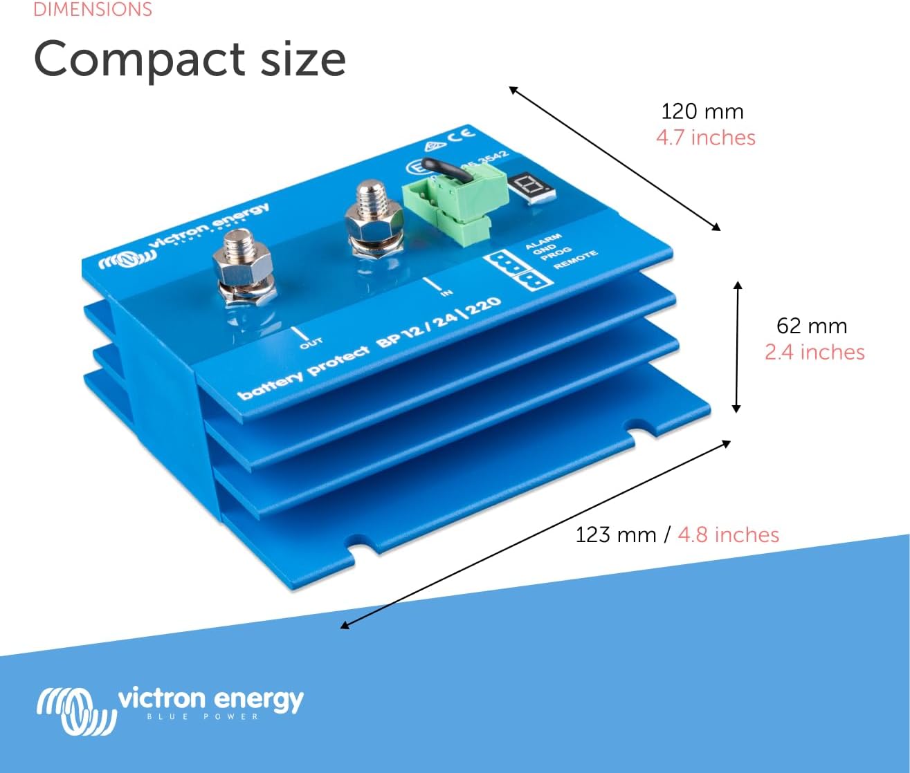 Victron Energy BPR000220400 12/24-V BatteryProtect Auto Disconnect Module (Like New)