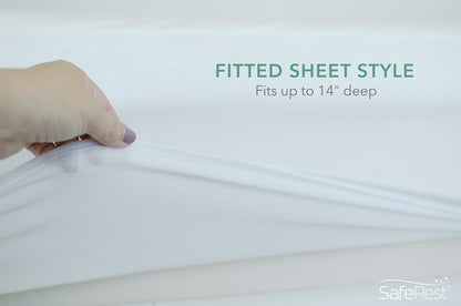 SafeRest Bamboo Derived Viscose Rayon Mattress Pad Protector Cover, Twin Size (New)