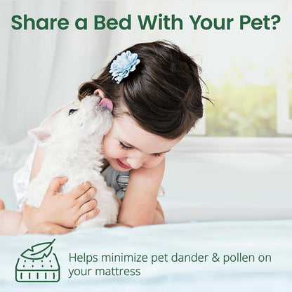 SafeRest Sleepure Full Size Waterproof Mattress Cover, Stretchable Pocket, White (New)