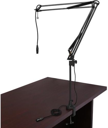 Auray BAE-2X Two-Section Broadcast Mic Arm w/XLR Cable, 360°, Clamp/Desk Mount (Like New)