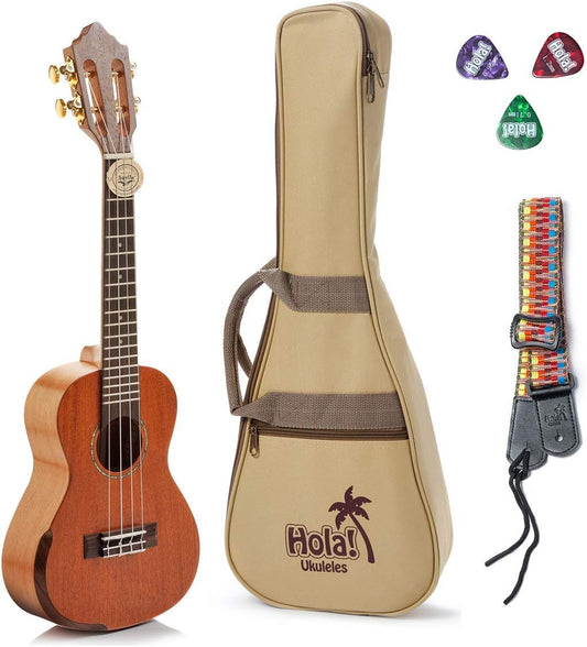 Hola! Music HM-427SMM+ Ukulele Professional Series, 24" - Solid Mahogany Top (Like New)