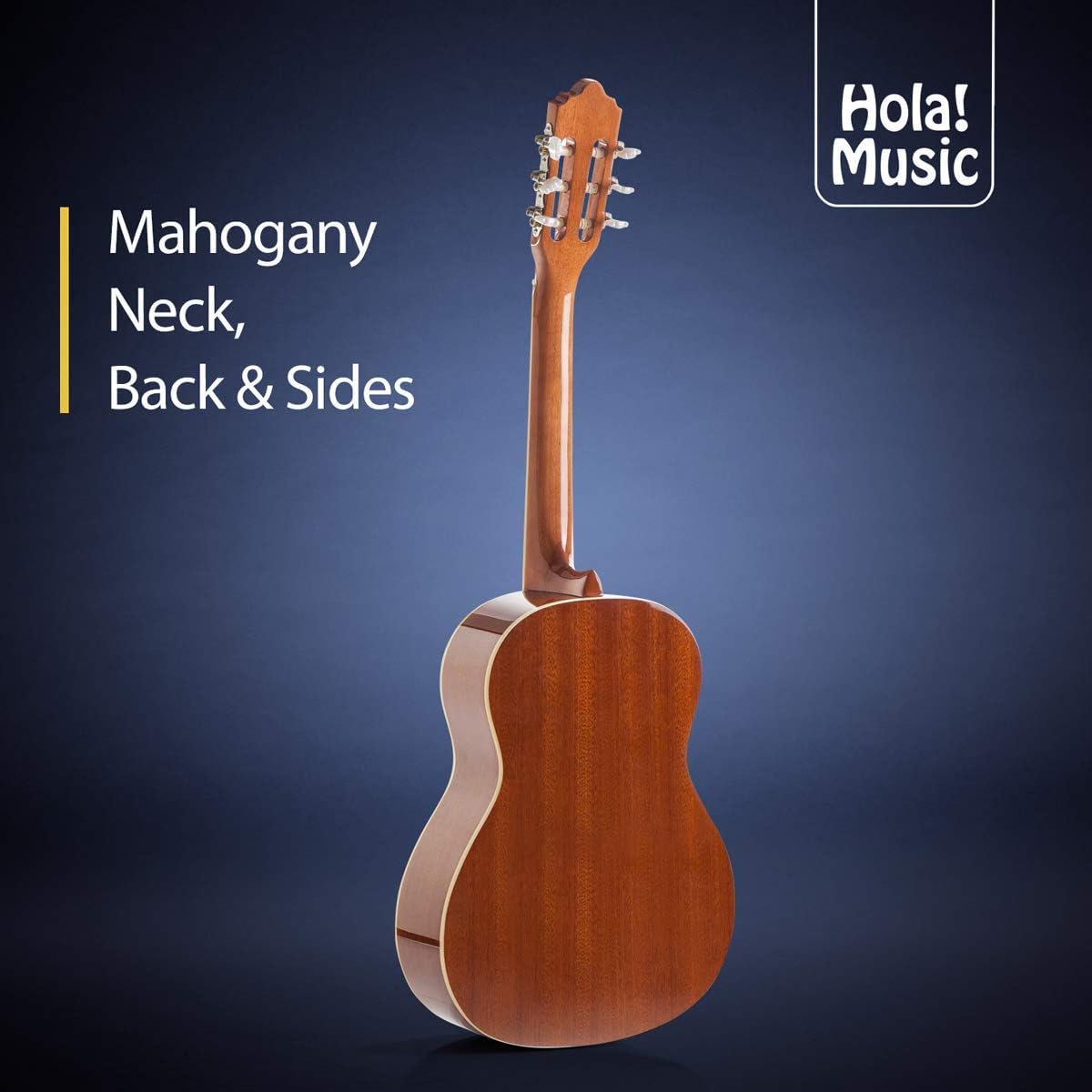Hola! Music HG-36GLS Right Handed Classical Guitar with Soft Nylon Strings - 3/4 (Used)