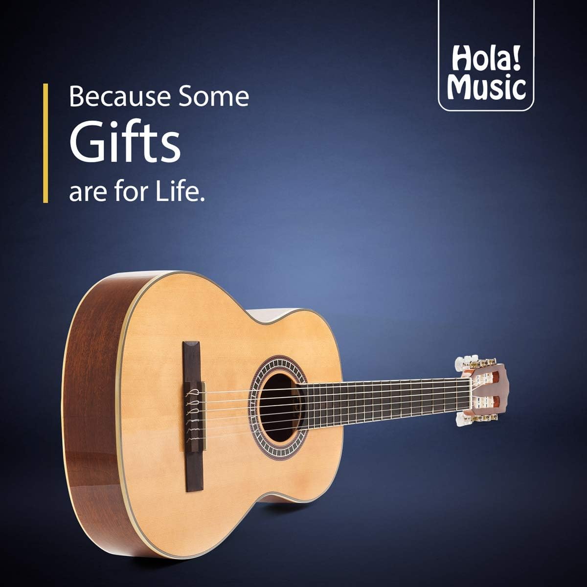 Hola! Music HG-36GLS 3/4 Classical Guitar, Spruce/Mahogany, Nylon Strings (Like New)