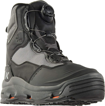 Korkers Men's Darkhorse Wading Boot, Water Resistant - Black/Gunmetal, Men's 9 (Like New, No Retail Box)