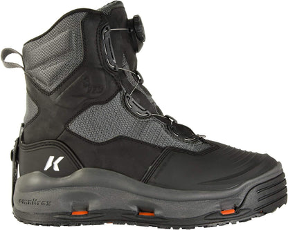 Korkers Men's Darkhorse Wading Boot, Water Resistant - Black/Gunmetal, Men's 9 (Like New, No Retail Box)