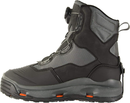 Korkers Men's Darkhorse Wading Boot, Water Resistant - Black/Gunmetal, Men's 9 (Like New, No Retail Box)