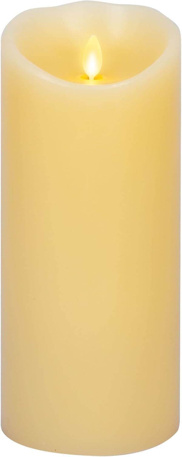 Luminara Scalloped Edge Lightweight Flameless LED Candle for Outdoor & Indoor (Like New)