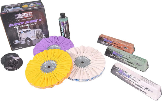 Zephyr Super Shine X Metal Polishing Kit for Big Rigs, Fuel Tanks & Wheels (Like New)